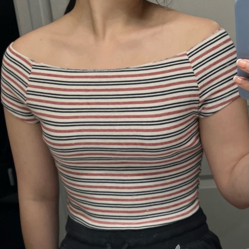 Brandy Melville Stripped Crop Top